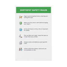 Load image into Gallery viewer, Sniffspot "Safety Rules" Sign